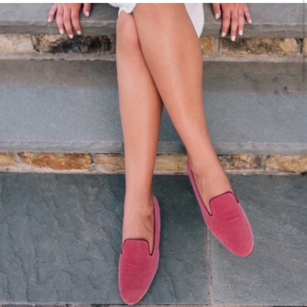 Gal meets Glam x Margaux Limited Edition Pink Velvet Loafers 5.5M
